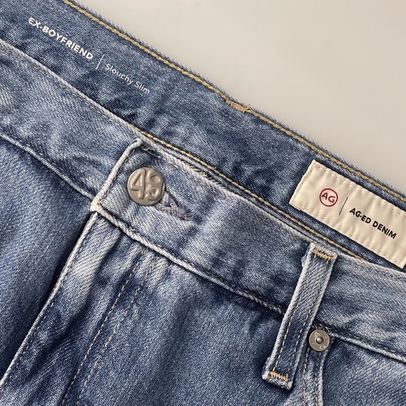 AG Jeans Womens 32 Ex Boyfriend Slouchy Slim High Rise Ripped Knee Rigid Denim - Picture 7 of 8